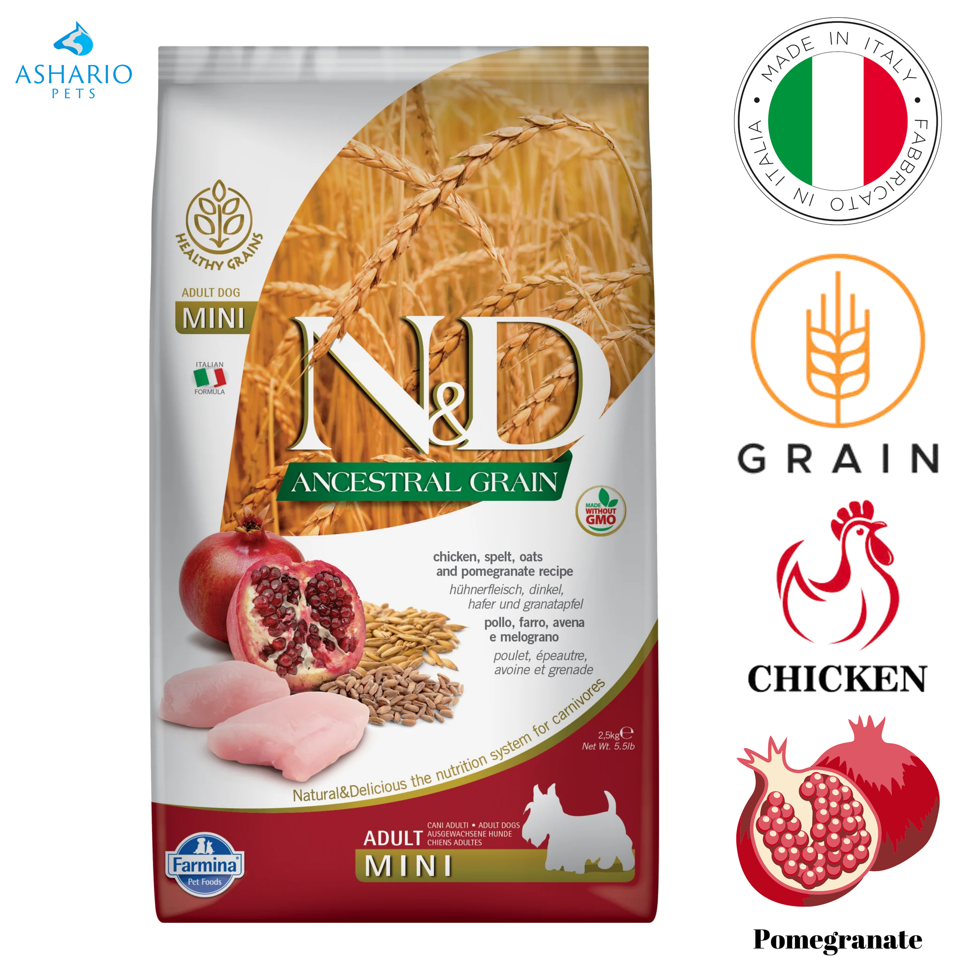 Farmina - Ancestral Grain Chicken & Pomegranate Adult Mini Dry Dog Food — main