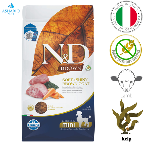 Farmina - Soft & Shiny Brown Coat Lamb & Kelp Adult Mini Dry Dog Food