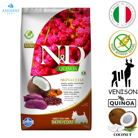 Farmina - Skin & Coat Venison & Quinoa Adult Mini Dry Dog Food
