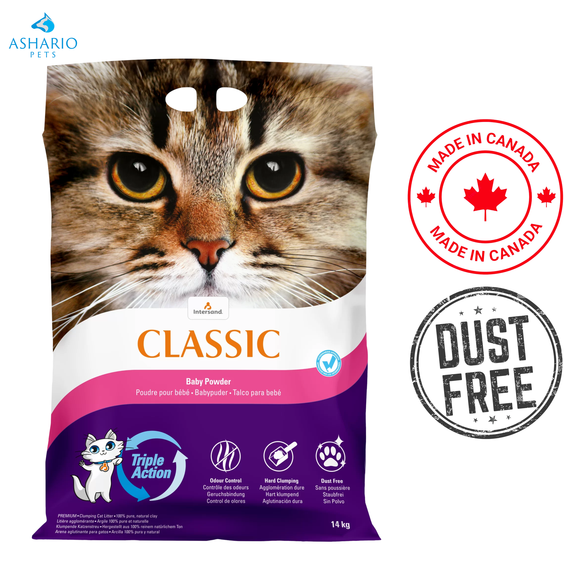 Intersand - City Classic Premium Baby Powder Clumping Cat Litter