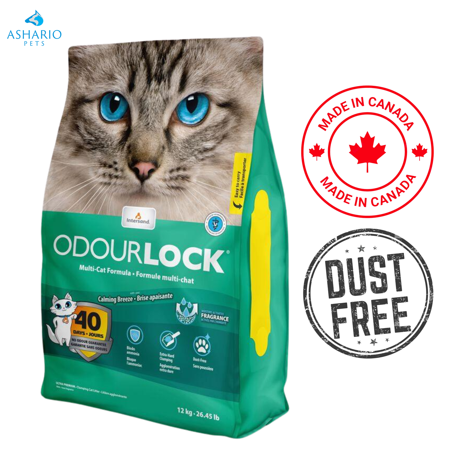 OdourLock - Ultra Premium Calming Breeze Clumping Cat Litter