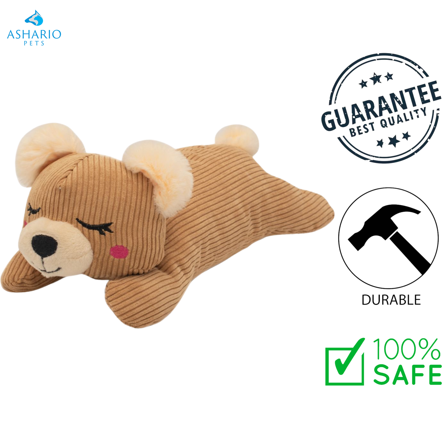 ZippyPaws - Snooziez With Shhhqueaker Dog Toy