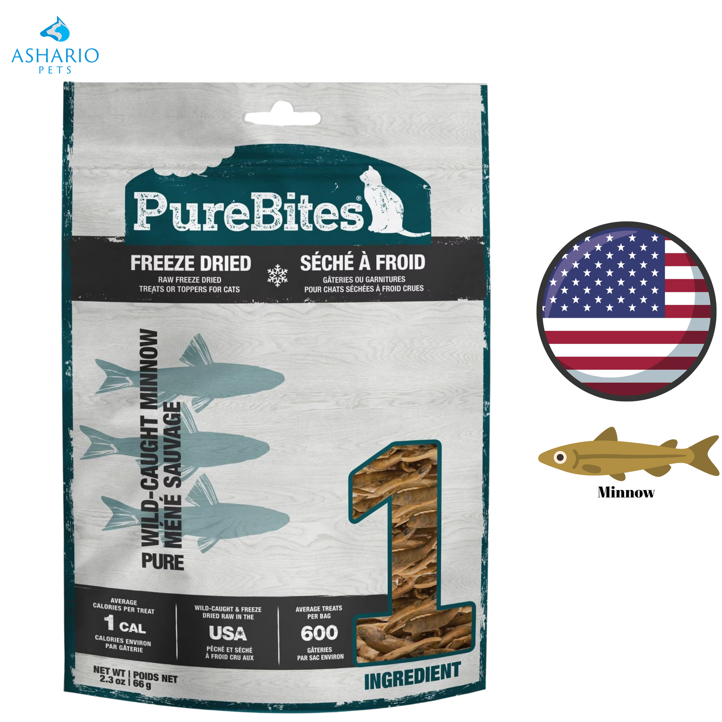 PureBites - Minnow Freeze Dried Cat Treats — main