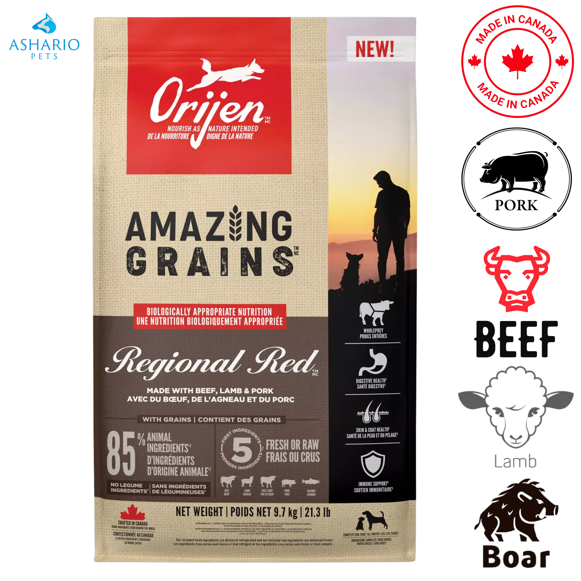 Orijen - Amazing Grains Regional Red Dry Dog Food