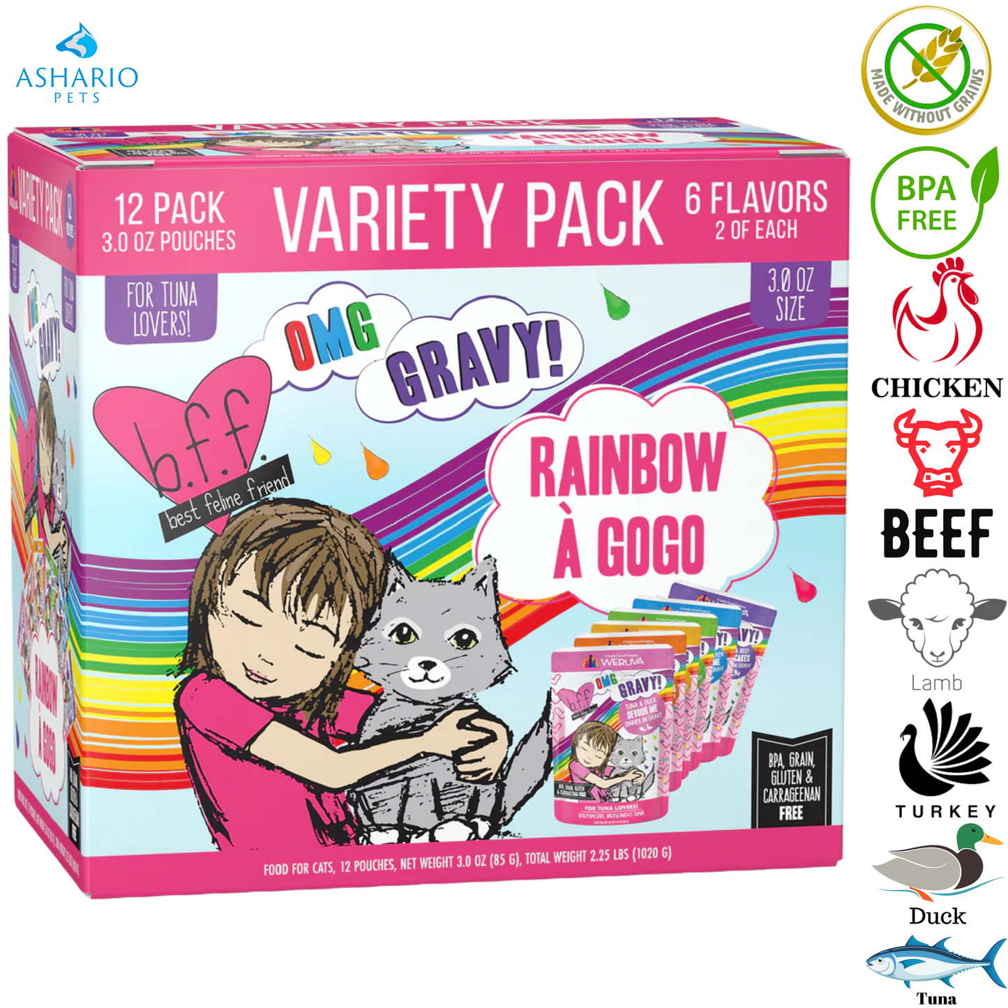 Weruva - BFF Rainbow A Gogo Variety Pack Wet Cat Food Pouch