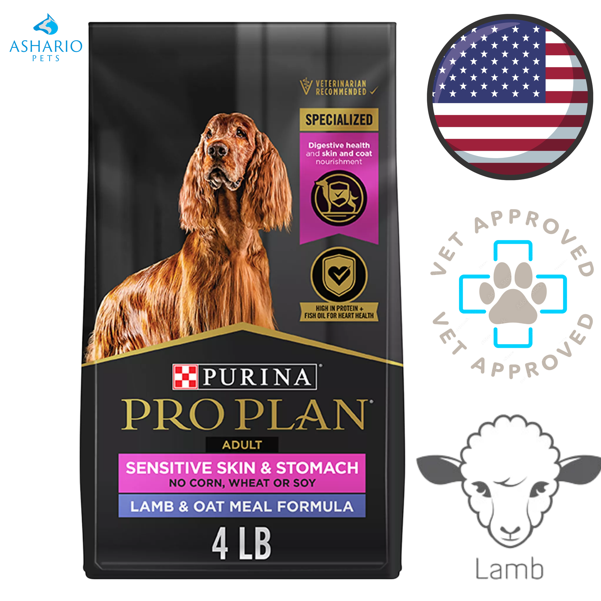 Purina - Pro Plan Specialized Sensitive Skin & Stomach Lamb & Oatmeal Dry Dog Food