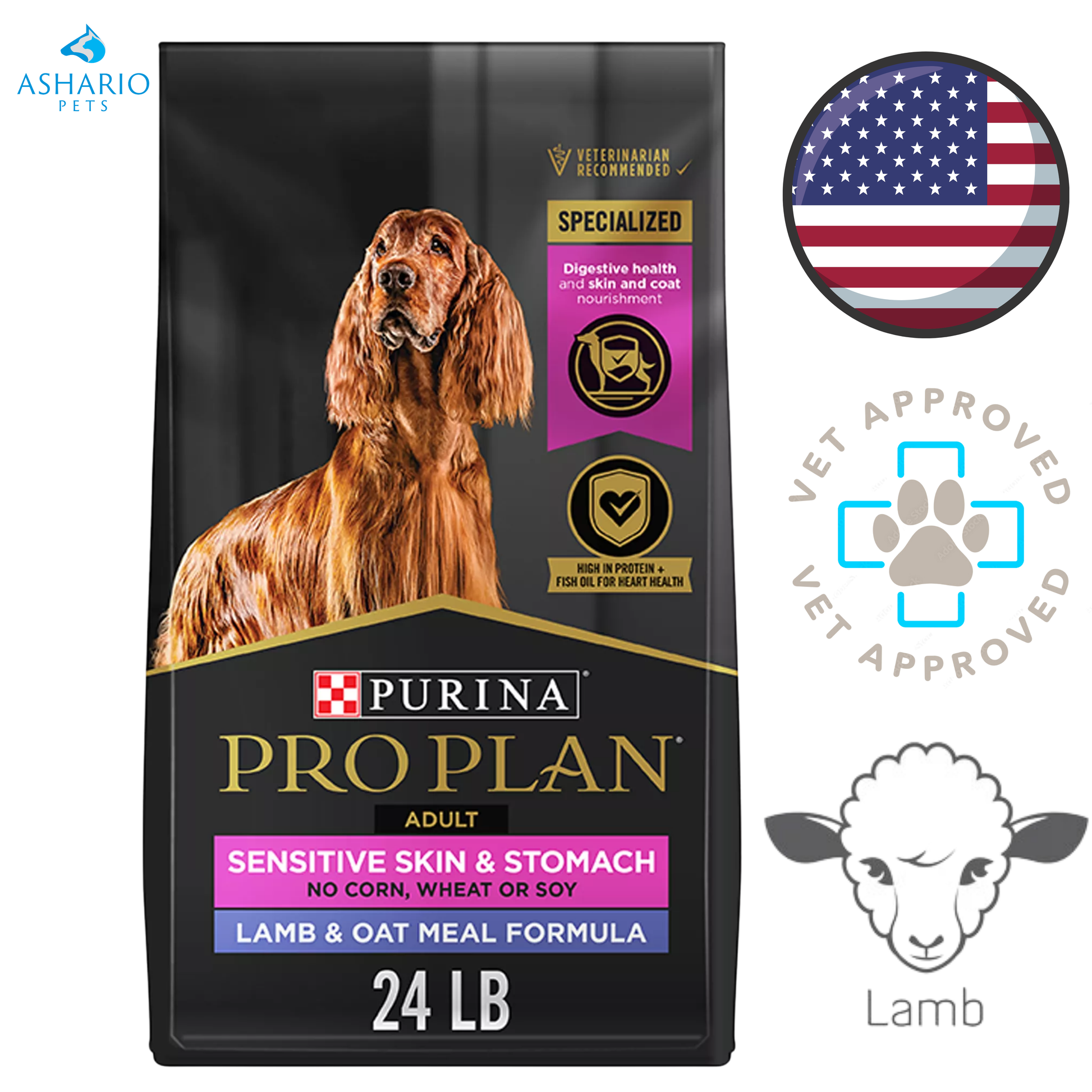 Purina - Pro Plan Specialized Sensitive Skin & Stomach Lamb & Oatmeal Dry Dog Food