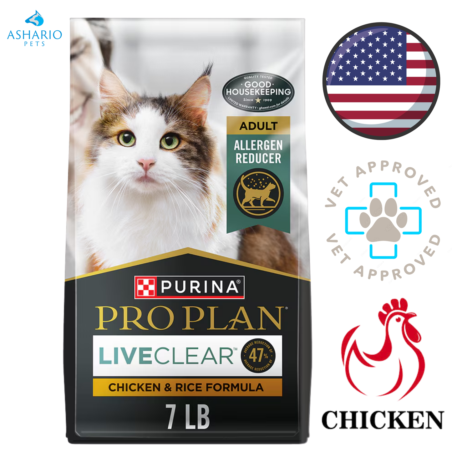 Purina - Pro Plan Specialized LiveClear Chicken & Rice Adult Dry Cat Food