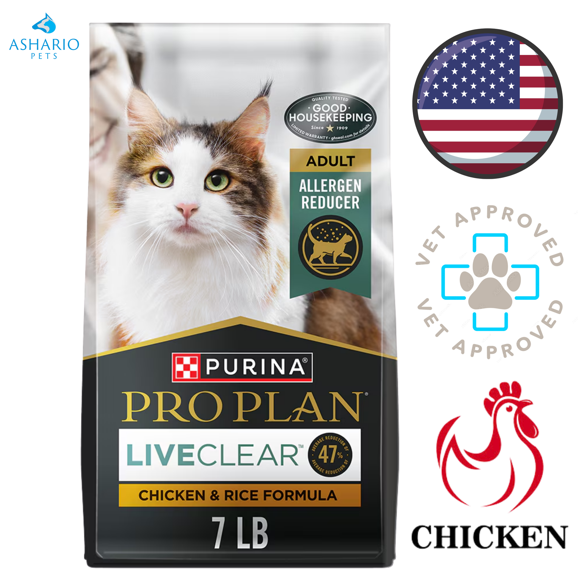 Purina - Pro Plan Specialized LiveClear Chicken & Rice Adult Dry Cat Food
