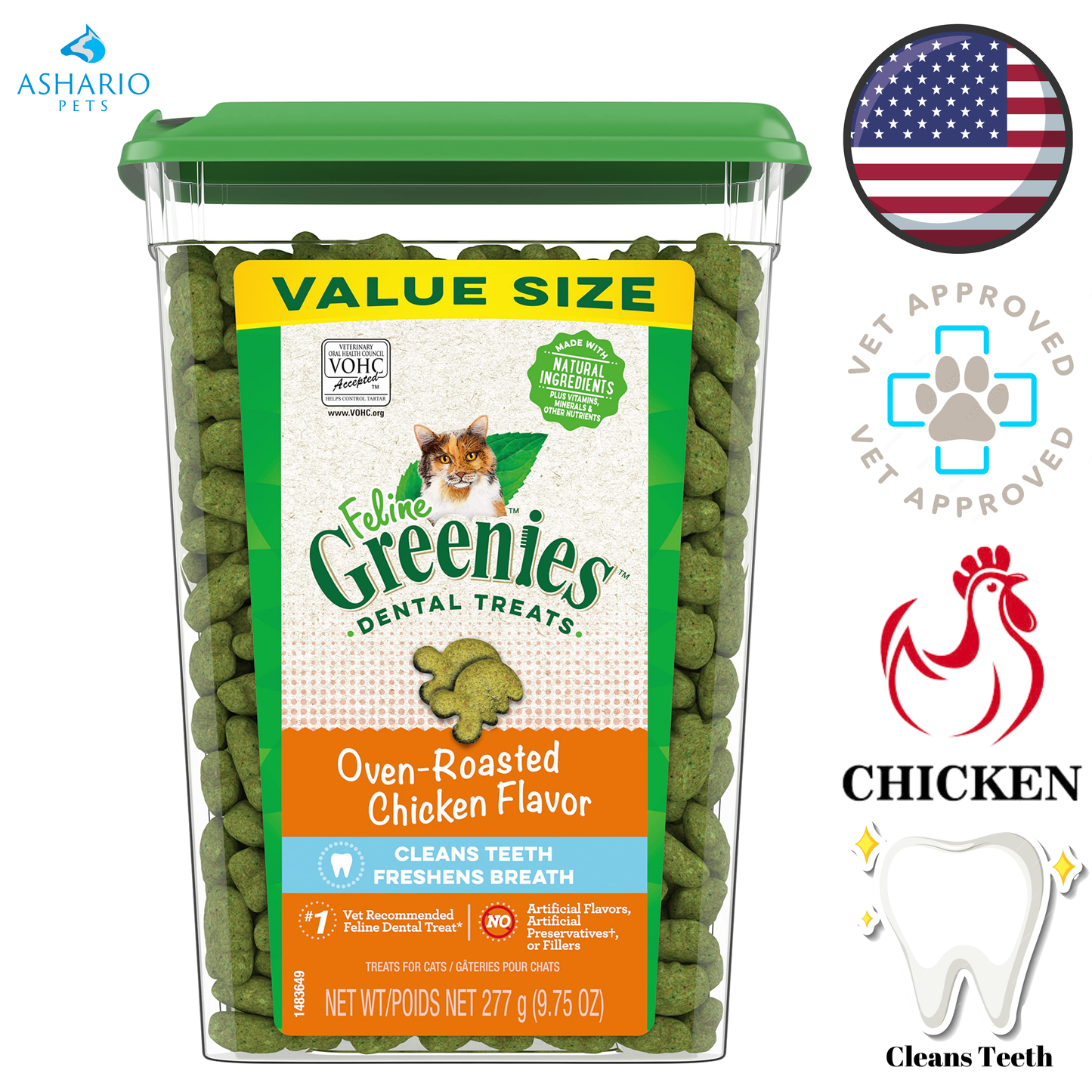 Greenies - Oven-Roasted Chicken Dental Cat Treats — view 2