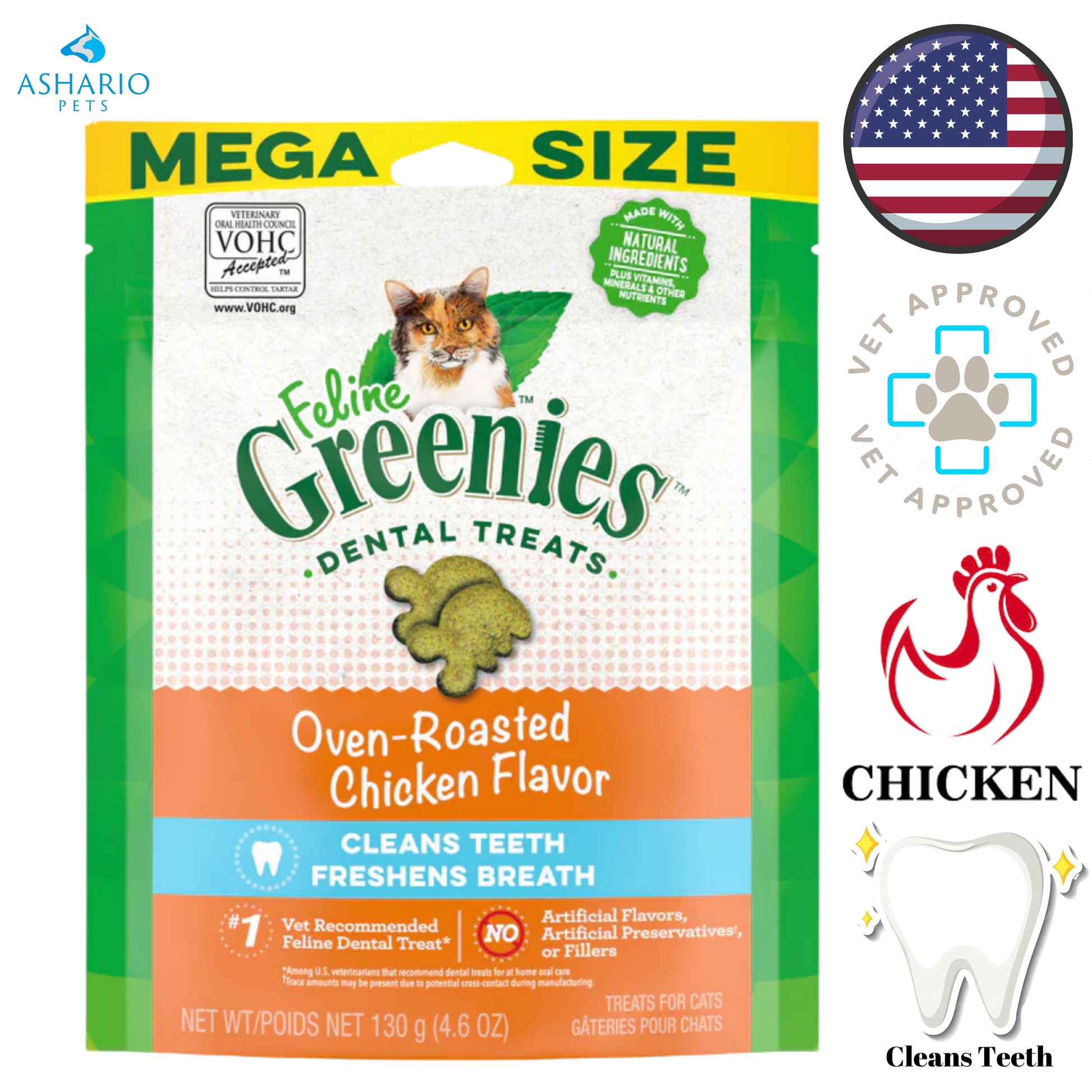 Greenies - Oven-Roasted Chicken Dental Cat Treats — main