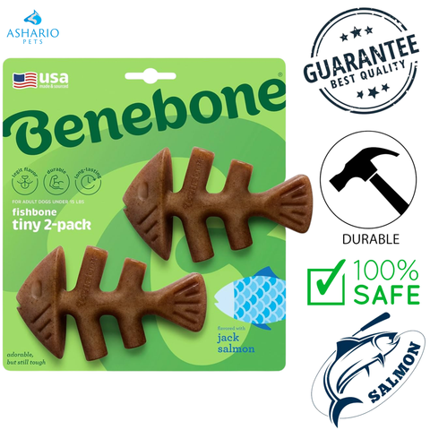 Benebone - Salmon Fishbone Tiny Flavoured Dog Chew Toy