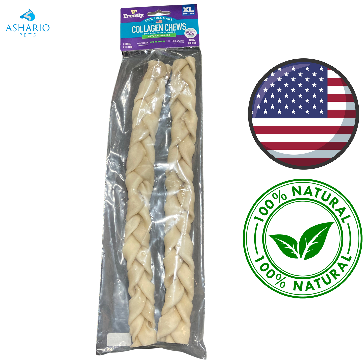 Treatly - Collagen Braids Dog Treat