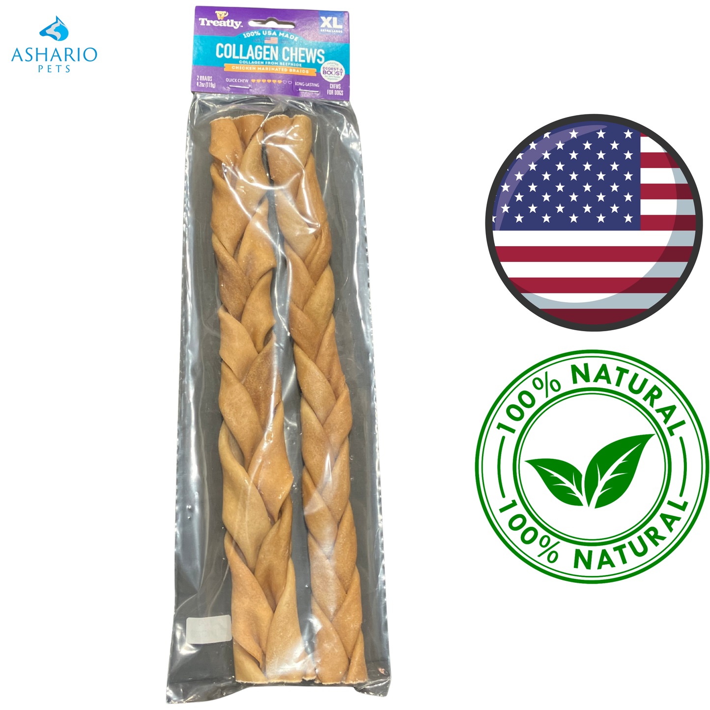 Treatly - Collagen Braids Dog Treat