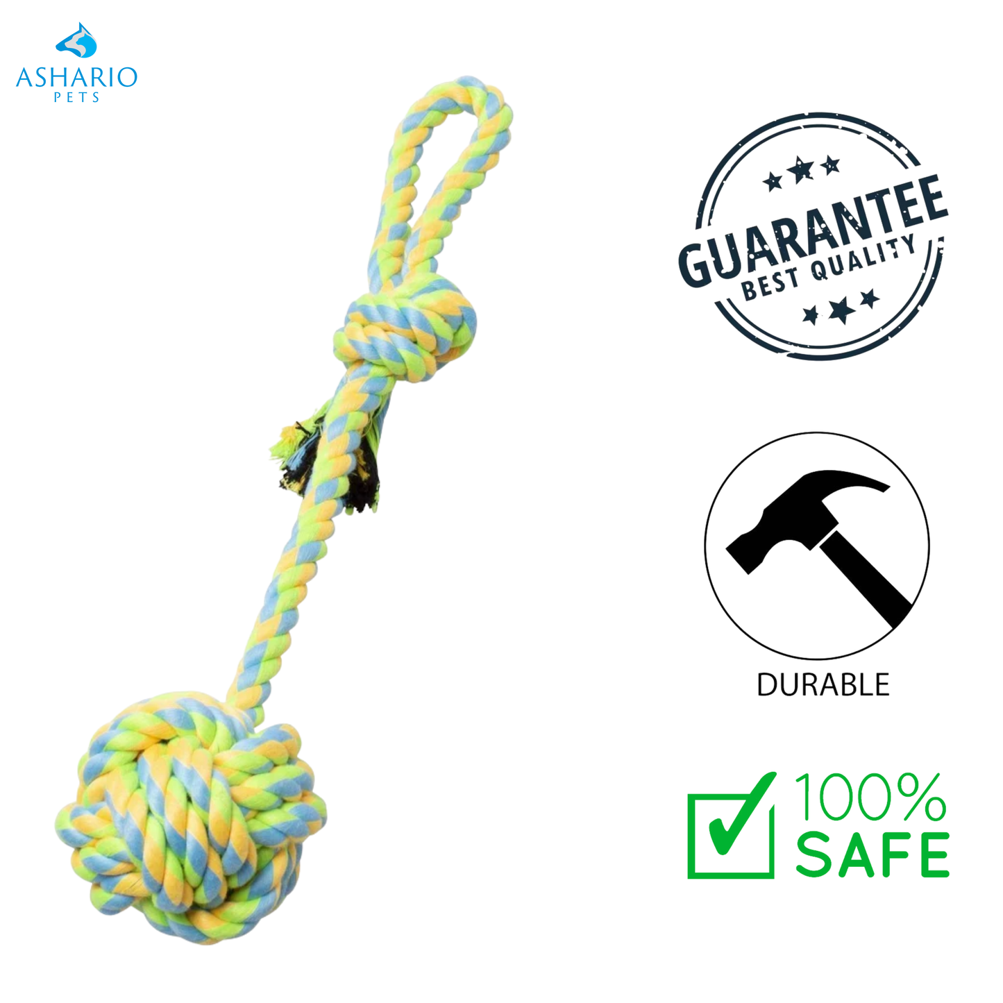 BuD'z - Monkey Fist With Stem And Loop Rope 15 In