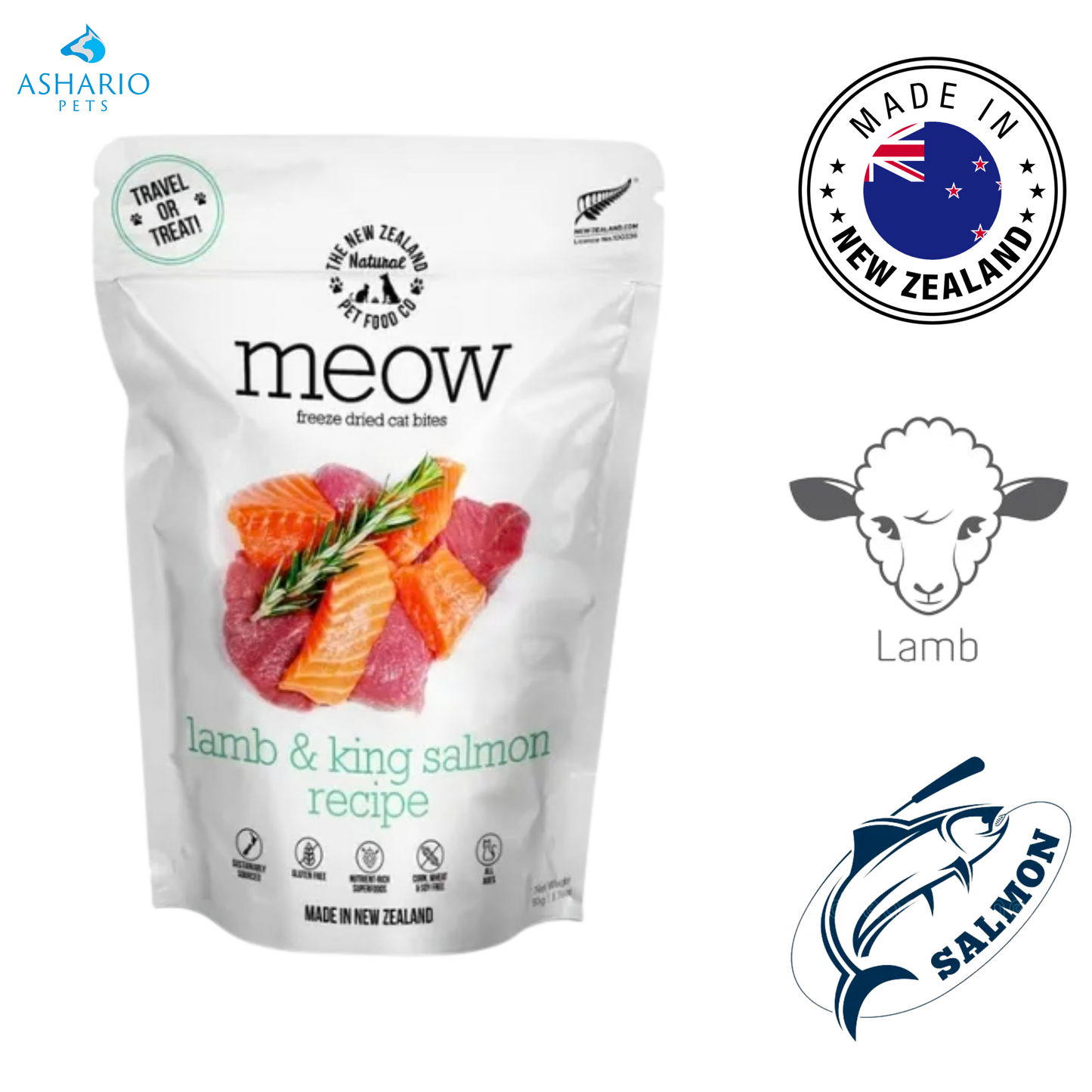 NZPF Meow - Lamb & Salmon Freeze Dried Cat Treats