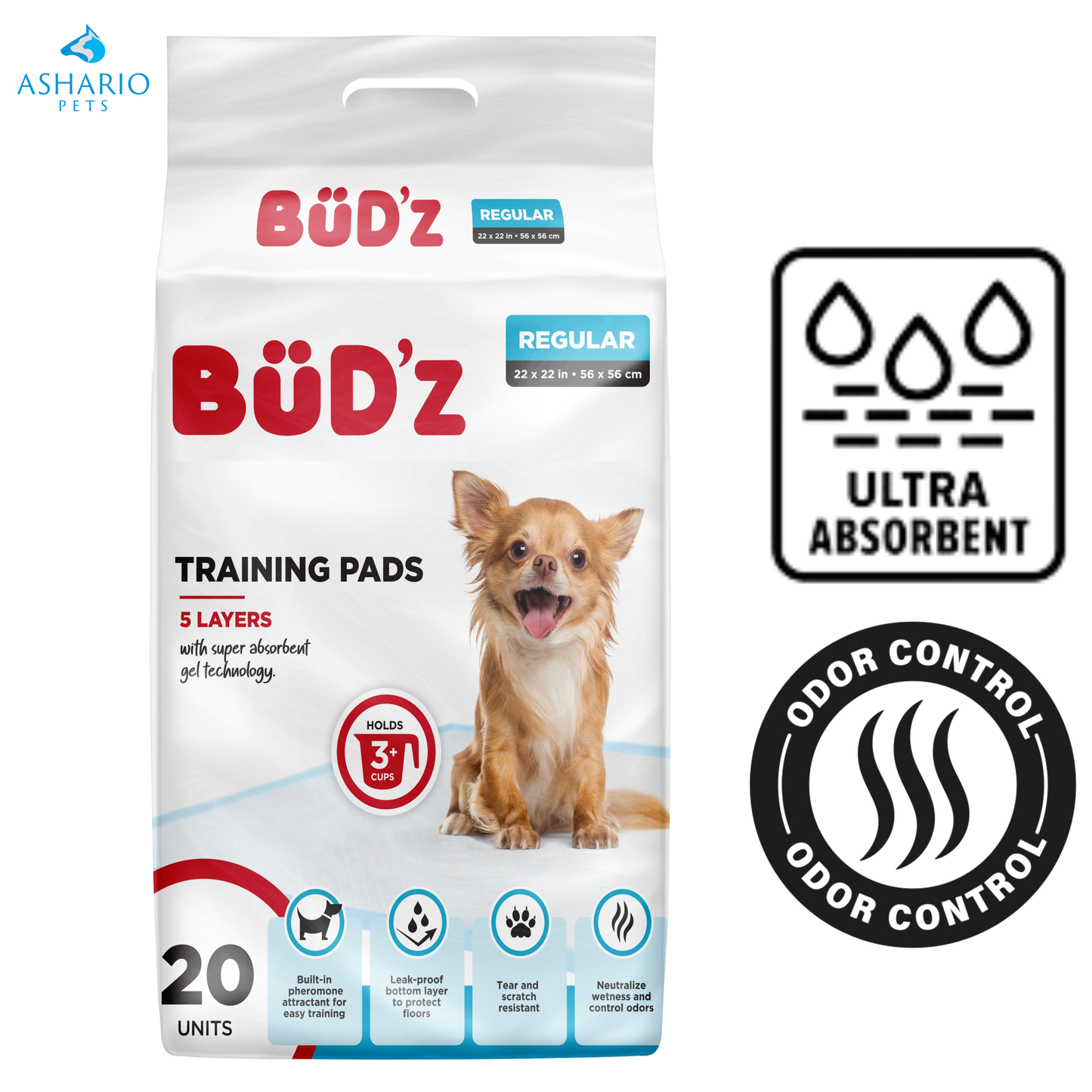 BuD'z - 一次性训练垫（狗用）- 50 片，100 片
