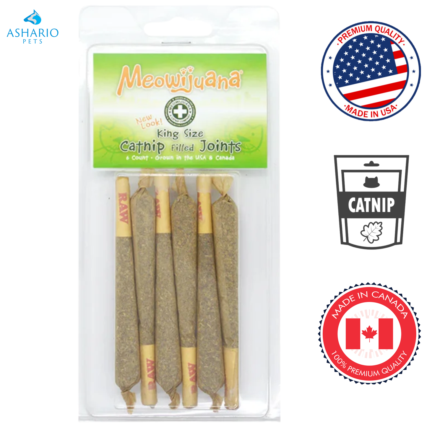 Meowijuana - Joints King Size remplis d'herbe à chat 