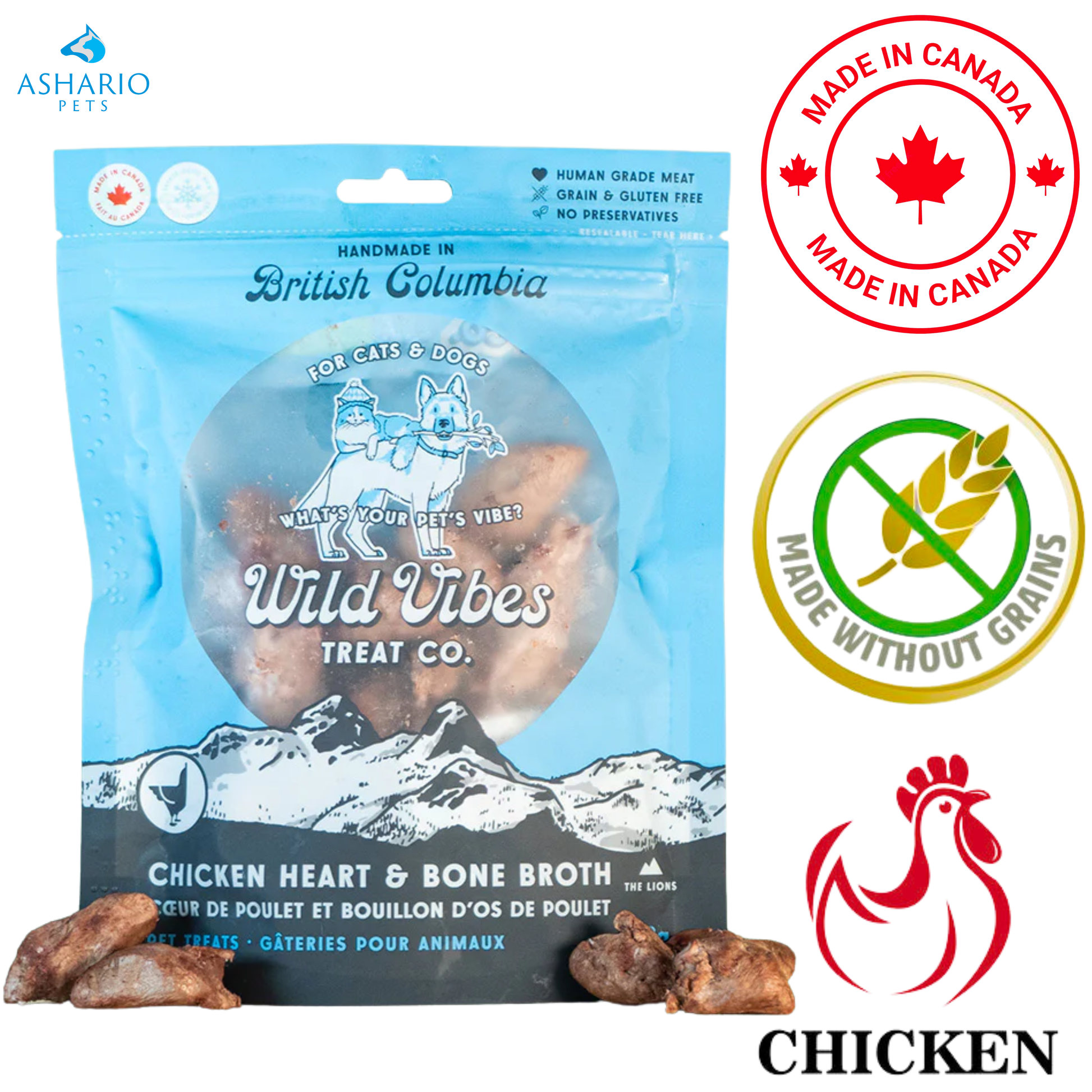 Wild Vibes - Chicken Heart & Bone Broth Pet Treats — main