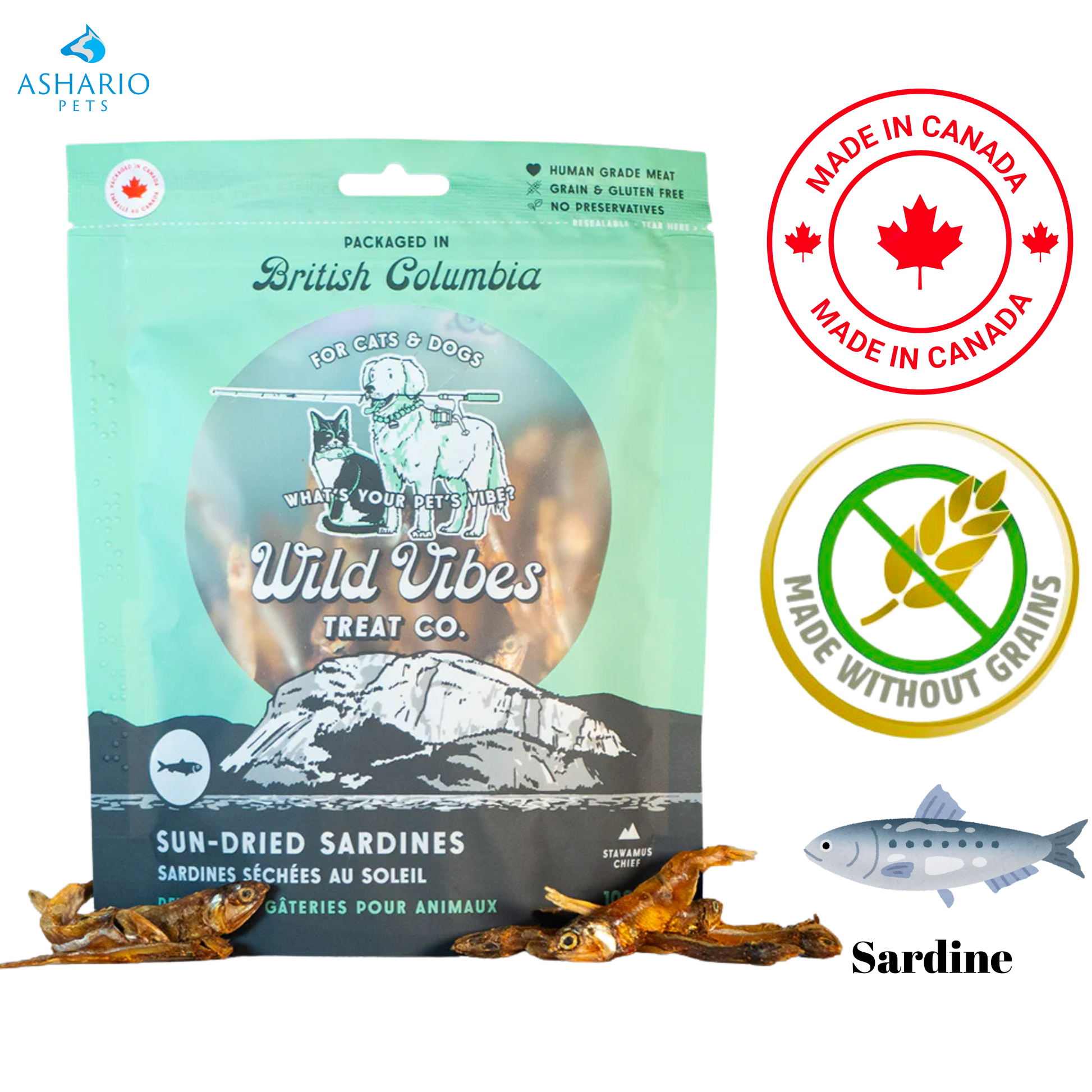 Wild Vibes - Sun Dried Sardines Pet Treats — main
