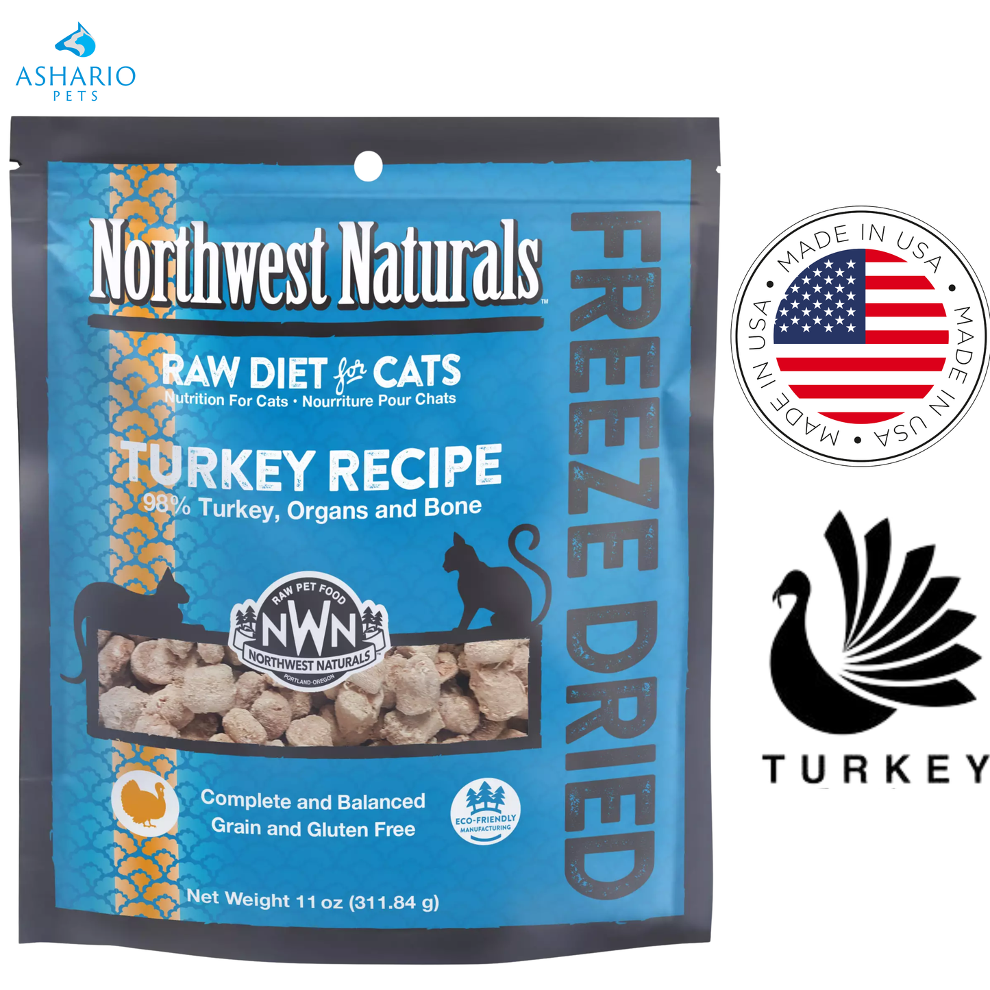 Northwest Naturals - Turkey Freeze Dried Cat Food