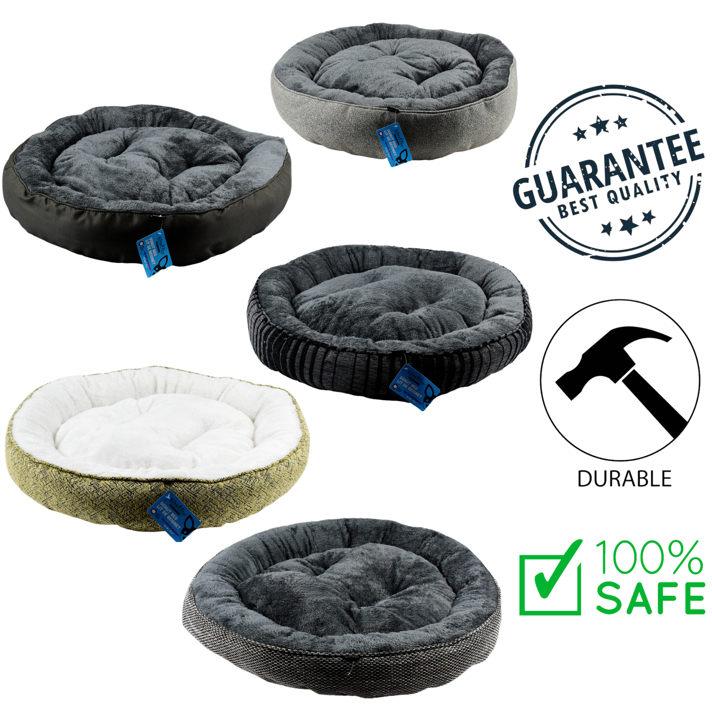 Riley & Rex - Non-Slip Donut Bed