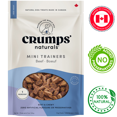 Crumps' Natural - Semi Moist Mini Trainers Beef Dog Treats