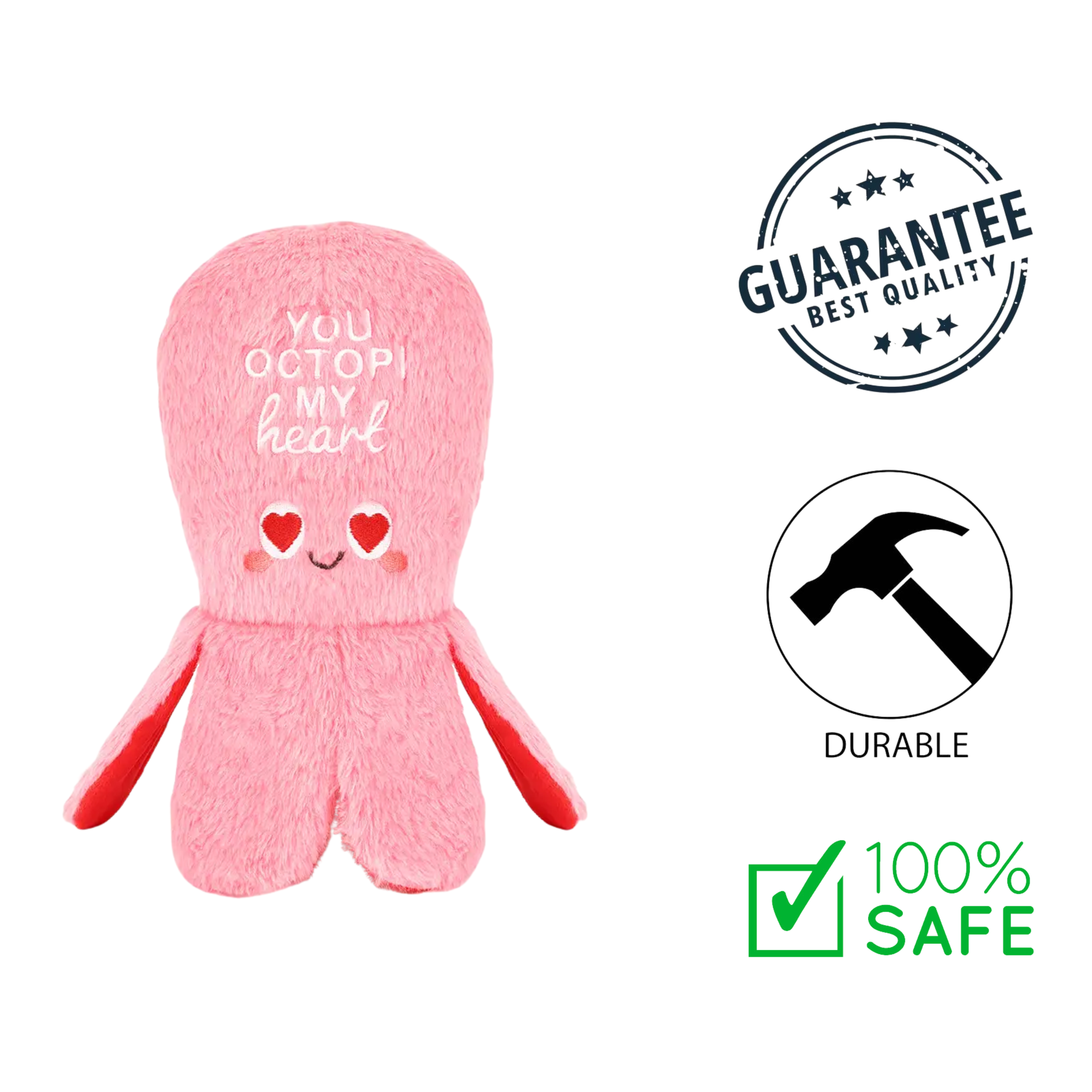 Hugsmart - Fuzzy Friendz You Octopi My Heart Dog Toy — main