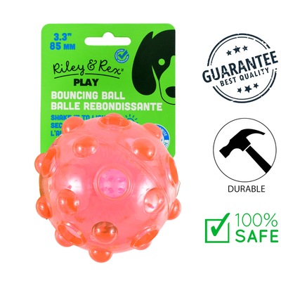 Riley & Rex - Light Up Bouncing Ball Dog Toy