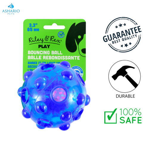 Riley & Rex - Light Up Bouncing Ball Dog Toy