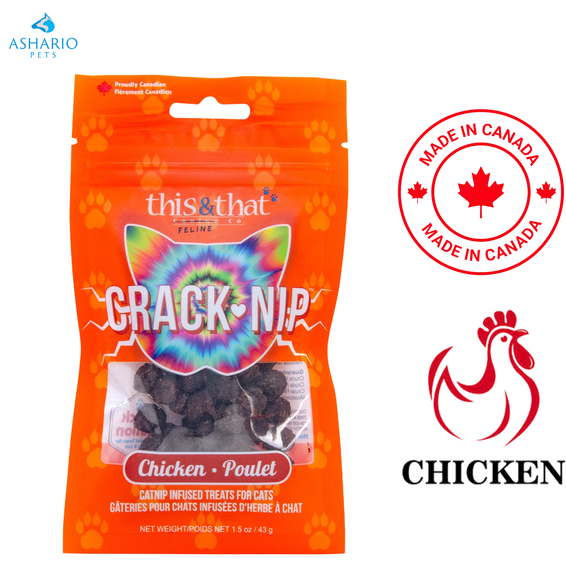 This & That - Crack-Nip Chicken Catnip Cat Treats