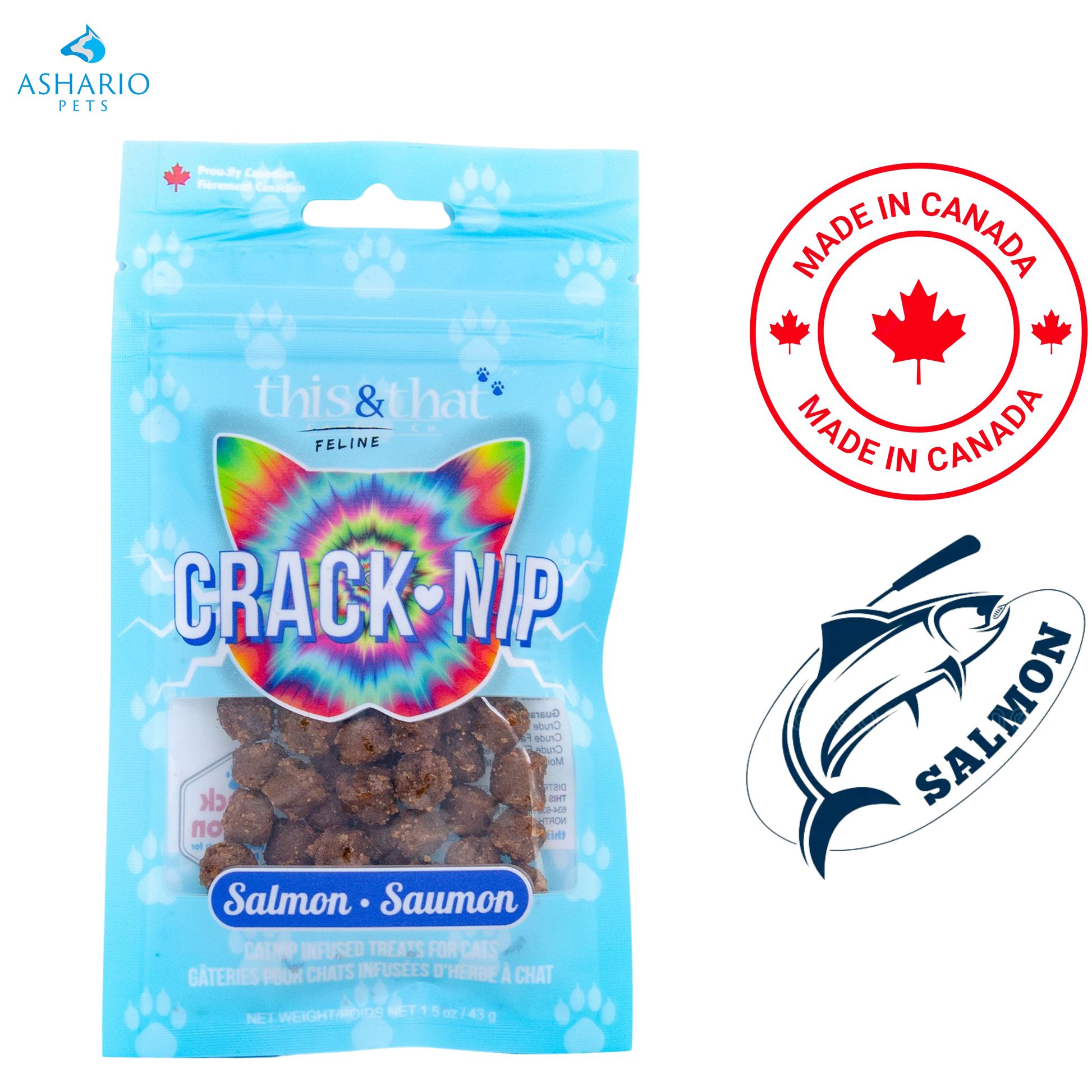 This & That - Crack-Nip Salmon Catnip Cat Treats