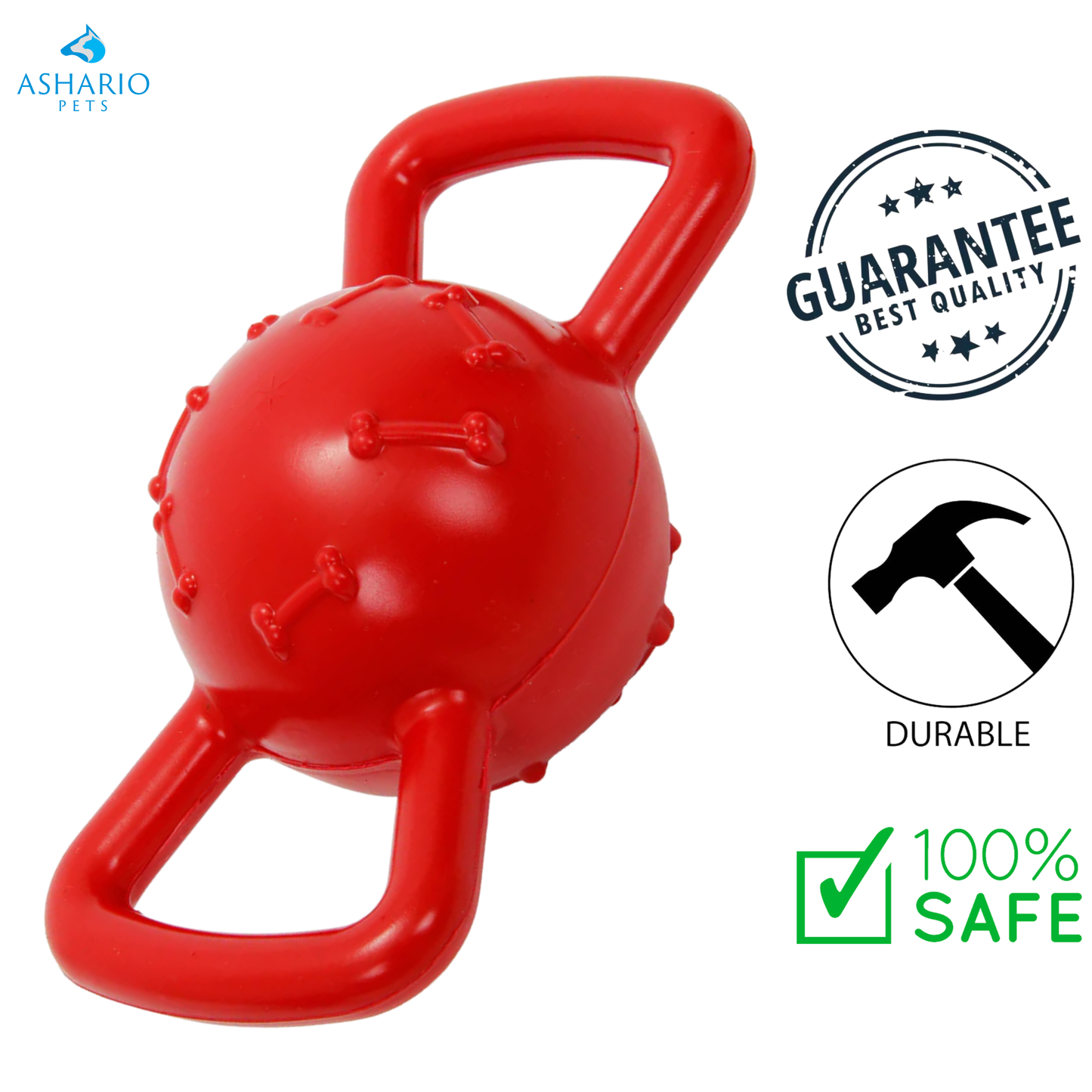 BuD'z - Rubber Ball With Handles Dog Toy — main