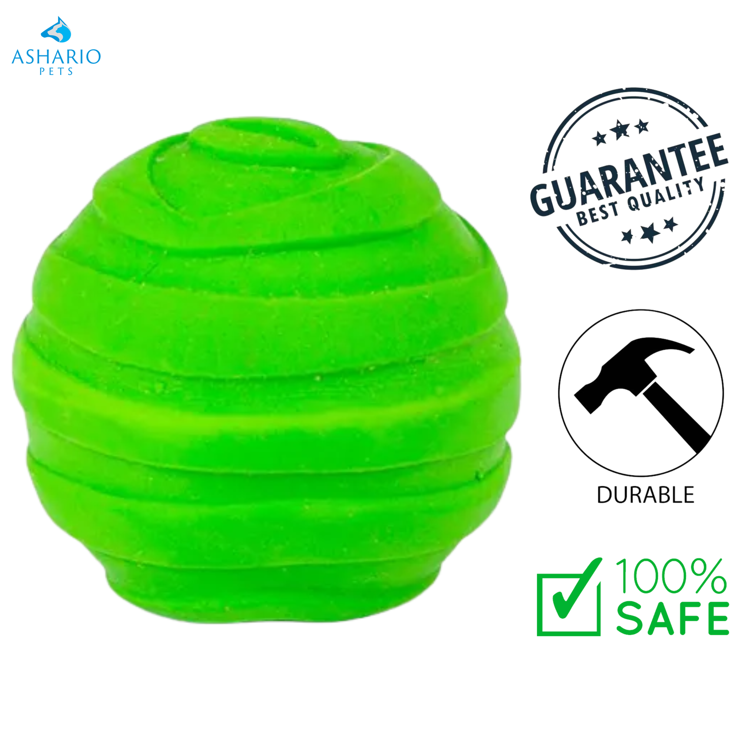 BuD'z - Latex Squeaker Ball Dog Toy - Small — view 2