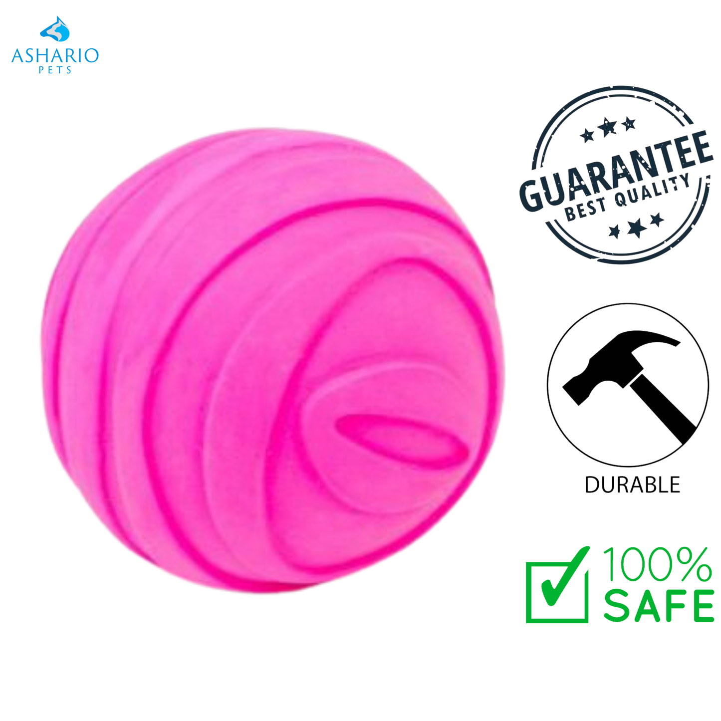 BuD'z - Latex Squeaker Ball Dog Toy - Medium — view 2