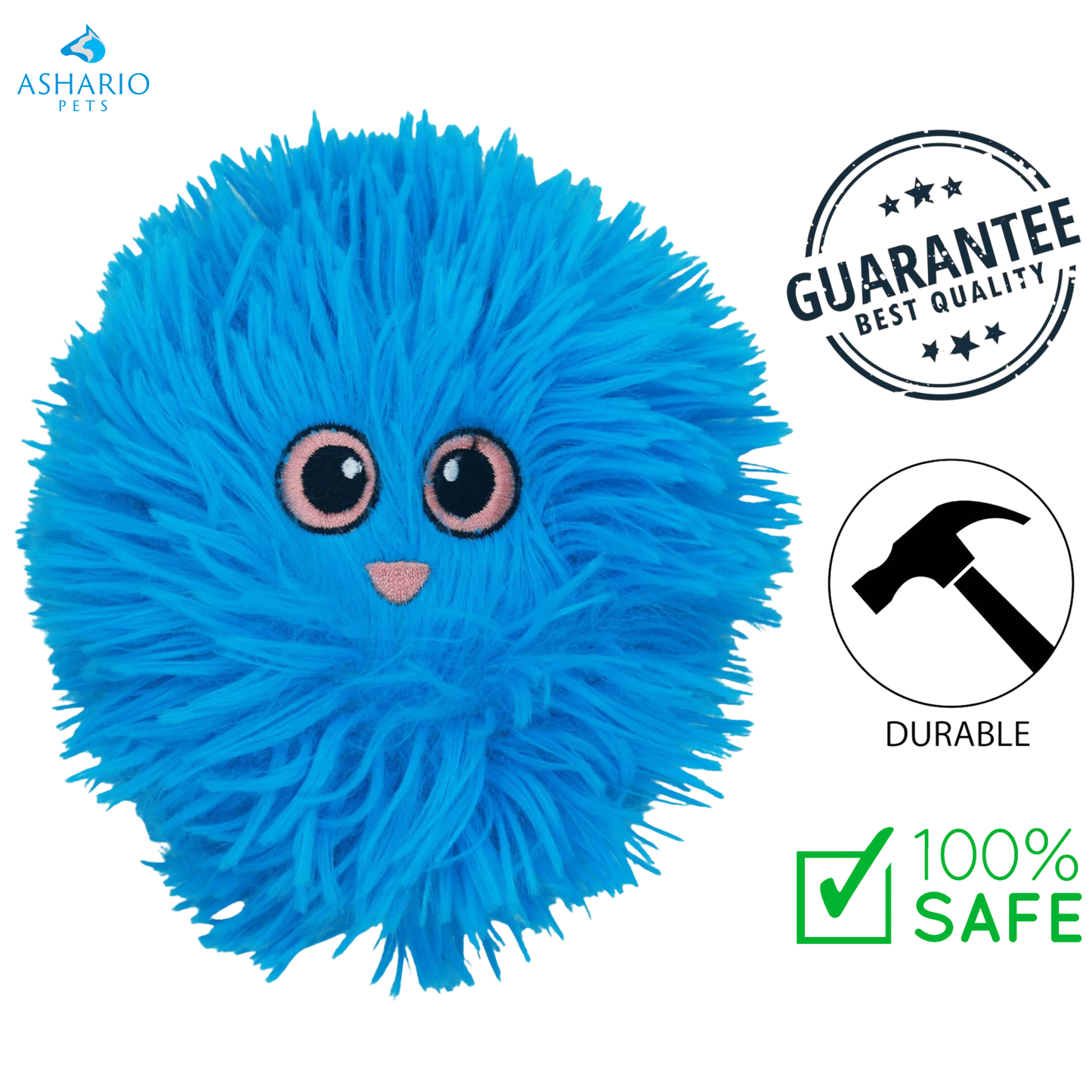 BuD'z - Fluffy Ball Plush Dog Toy - Medium — main