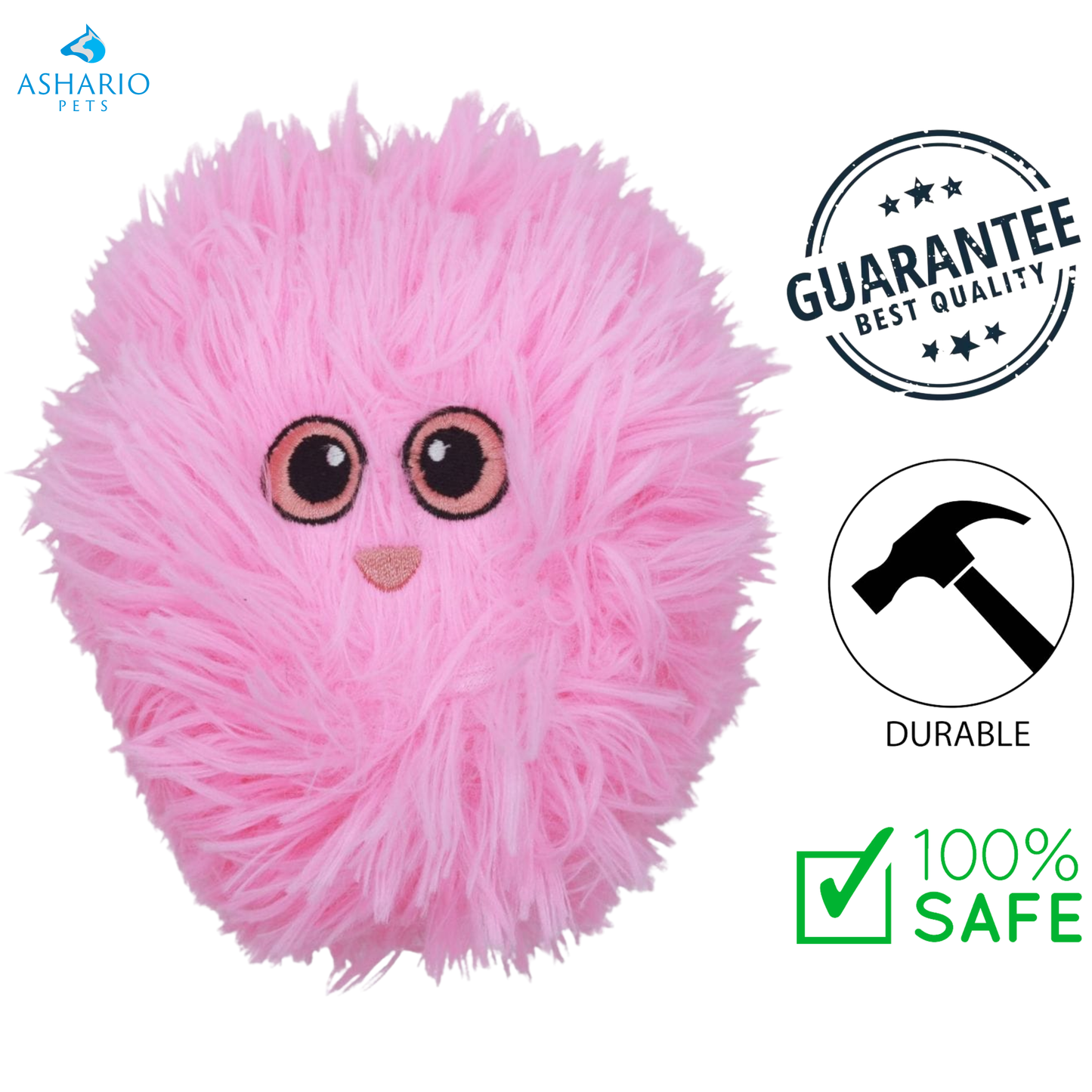 BuD'z - Fluffy Ball Plush Dog Toy - Medium — view 2