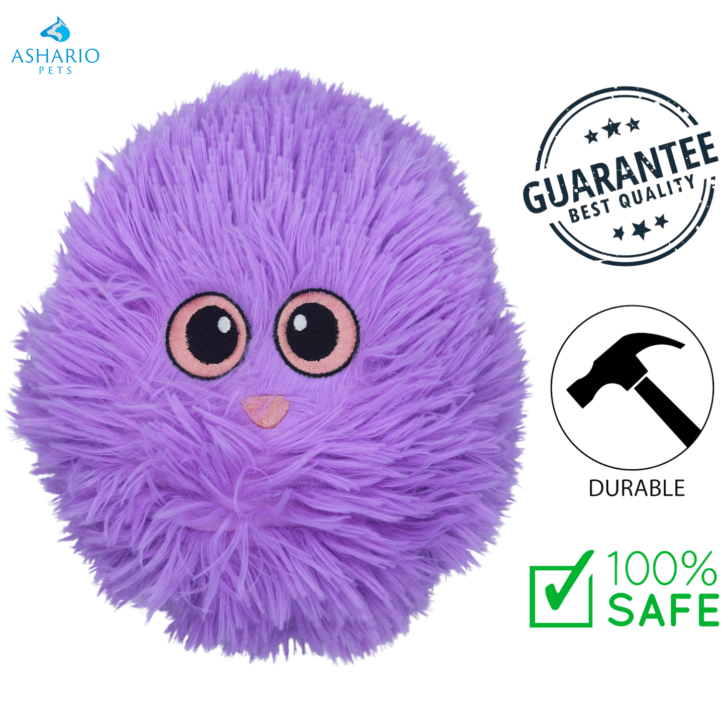 BuD'z - Fluffy Ball Plush Dog Toy - Large — main