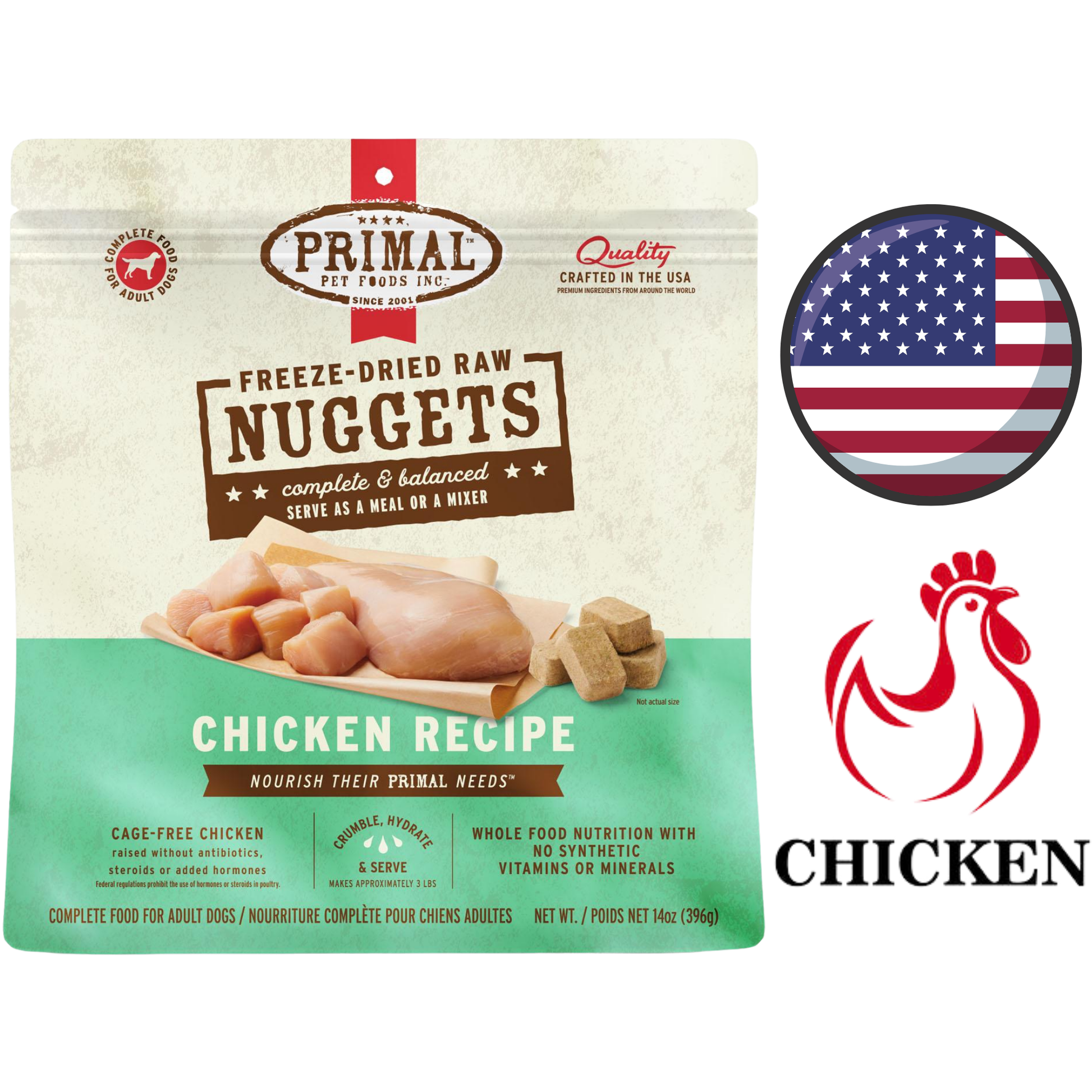 Primal - Chicken Nuggets Freeze Dried Dog Food — view 2
