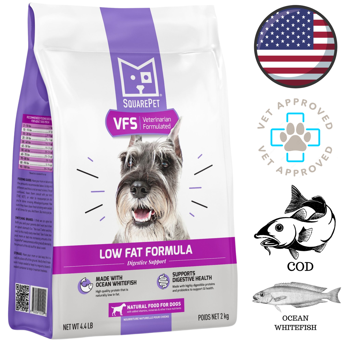 SquarePet - Low Fat Dry Dog Food