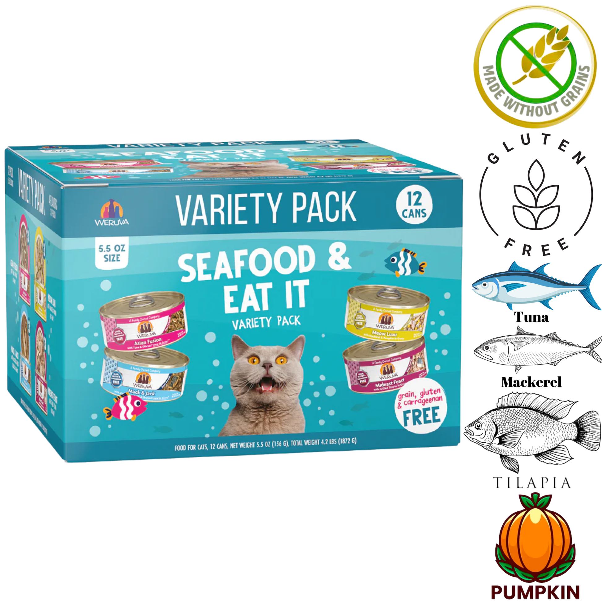 Weruva - Seafood Eat It Variety Pack Canned Cat Food