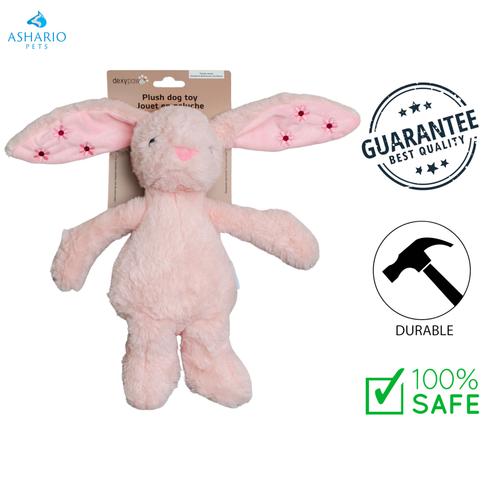 Dexypaws - Blush Bunny Plush Dog Toy