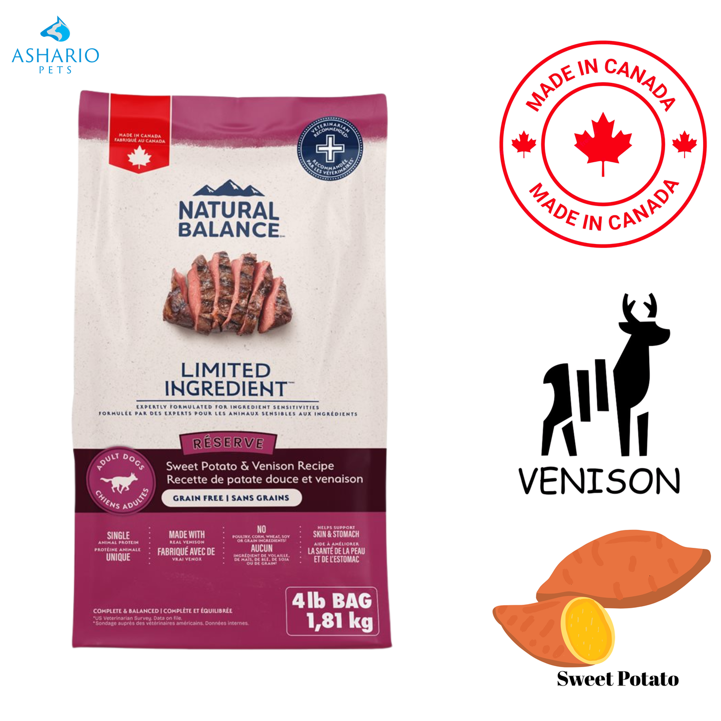 Natural Balance - Limited Ingredient Diet Sweet Potato & Venison Dry Dog Food