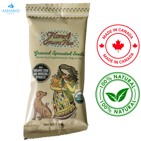 Carna4 - Flora4 Greens Plus Ground Sprouted Seeds Dog & Cat Food Topper — view 2