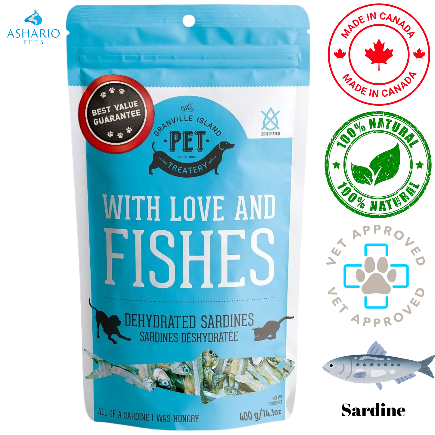 Granville Island Pet Treatery - With Love And Fishes Dehydrated Dog Treats — view 4
