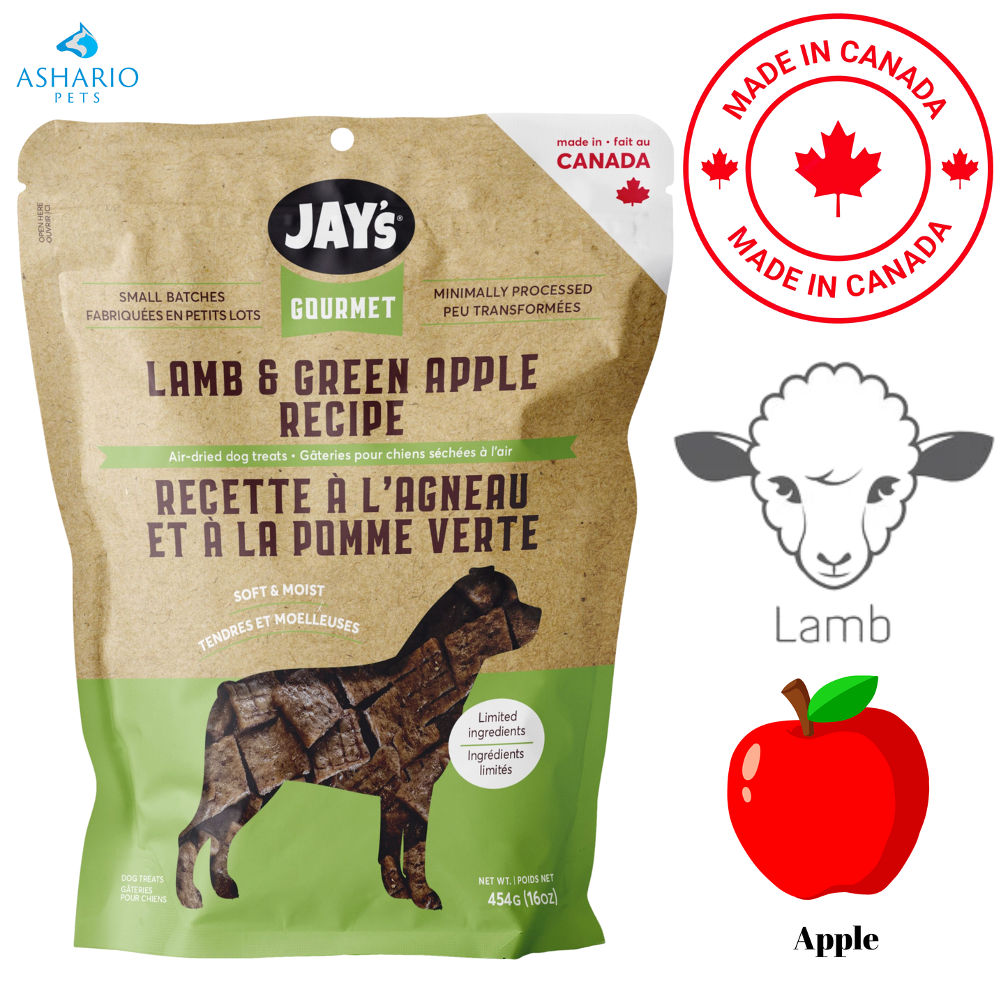 Jay's - Gourmet Lamb & Apple Air Dried Dog Treats
