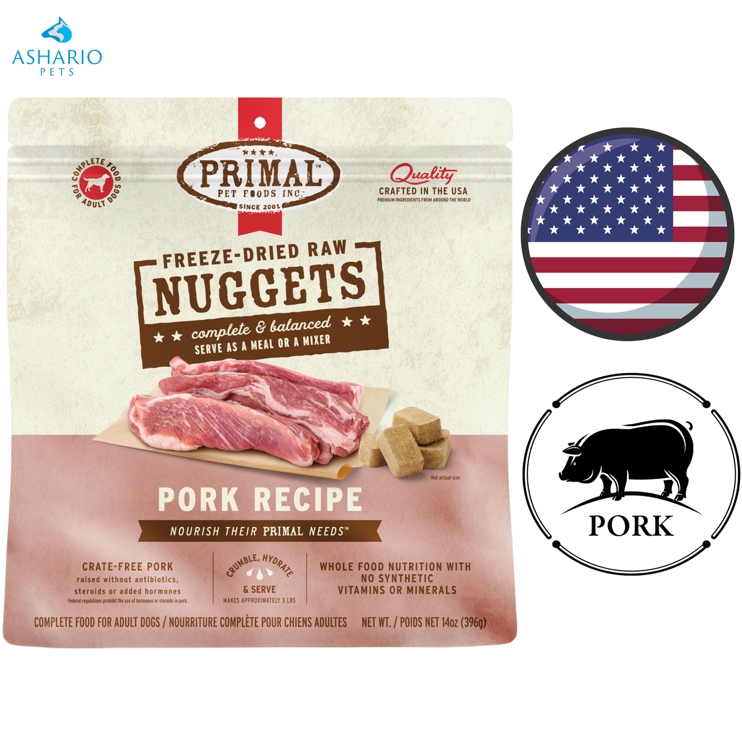 Primal - Pork Nuggets Freeze Dried Dog Food — main
