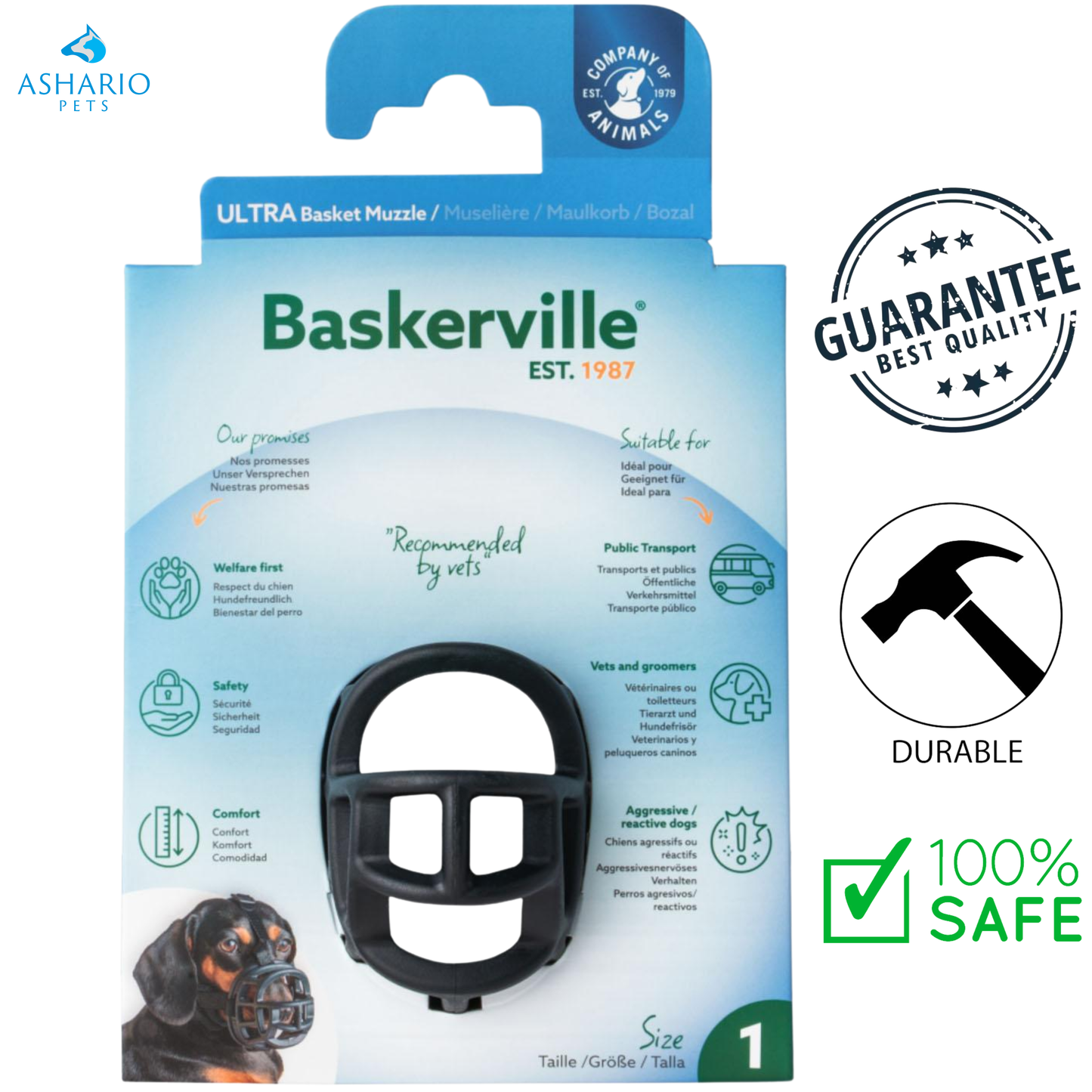 Company of Animals - Baskerville Ultra Dog Muzzle