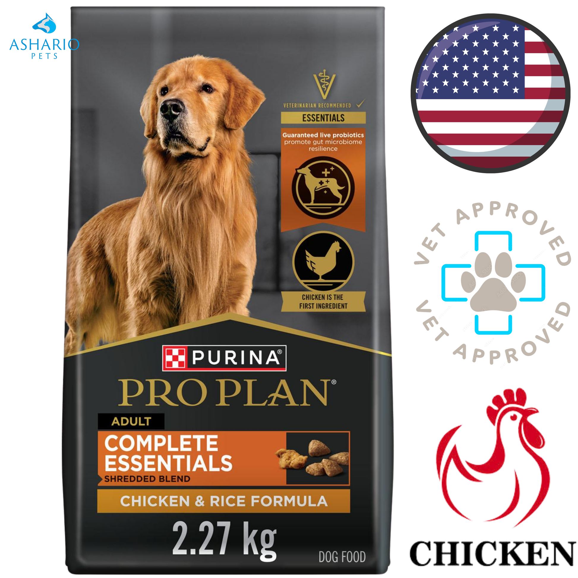 Purina - Pro Plan Complete Essentials Shredded Blend Chicken & Rice Dry Dog Food — main