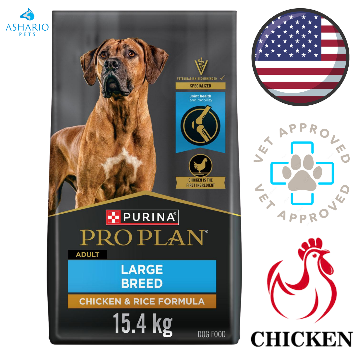 Purina - Pro Plan Specialized Shredded Blend Large Breed Chicken & Rice Dry Dog Food — main